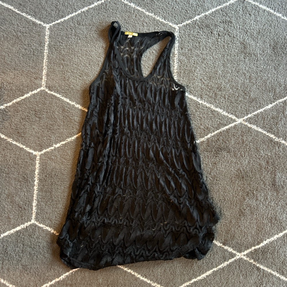 Gianni Bini Black Sheer Tank Dress